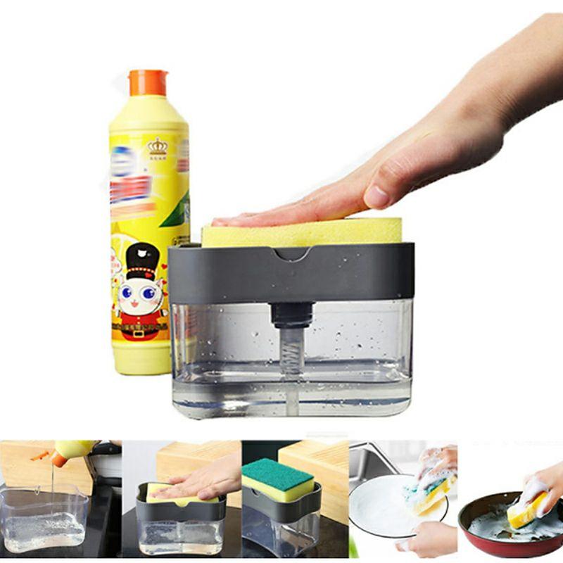 Khay Nhúng Đựng Đồ Rửa Chén Bát - Hộp Đựng Nước Rửa Chén Có Vòi Bơm Đa Năng Tiện Lợi