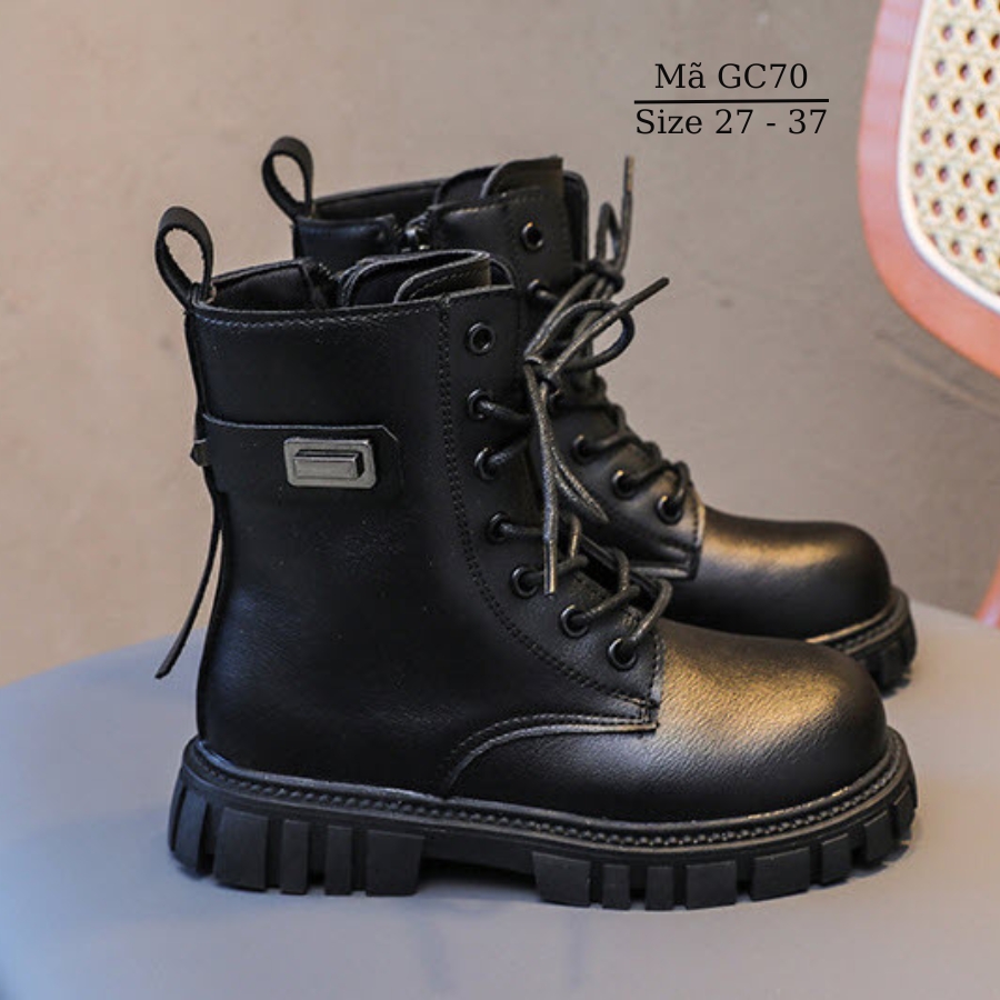 Bốt bé gái trẻ em học sinh 3 - 12 tuổi cổ cao thời trang năng động cá tính phong cách Hàn Quốc NHÍM SHOP GC70