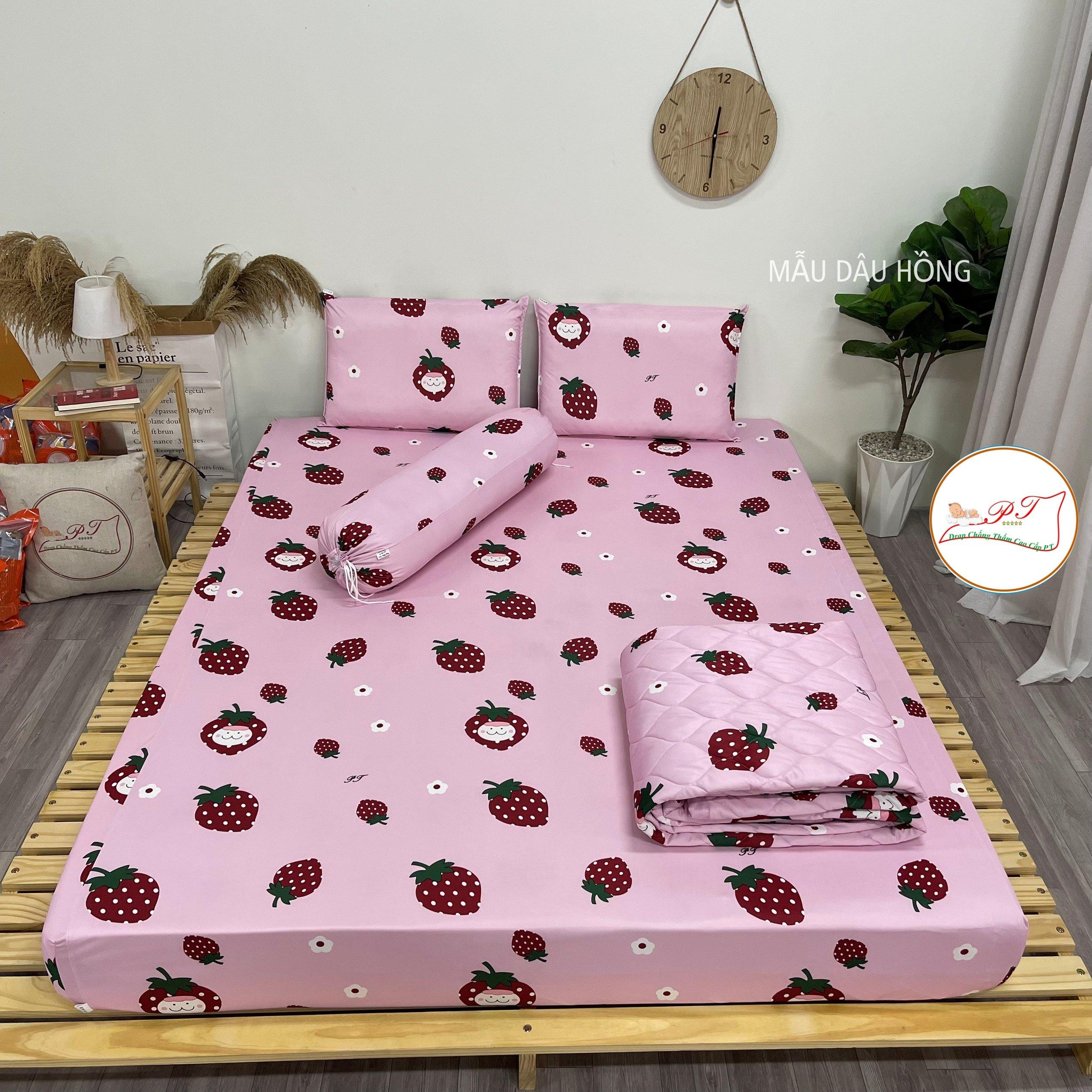 Ga Chống Thấm PT Họa Tiết Dâu Hồng