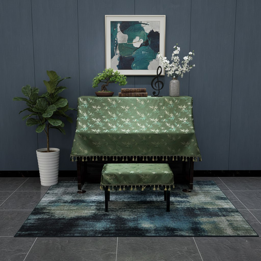 Khăn phủ đàn piano cơ cao cấp sang trọng cổ điển trang trí giáng sinh noel năm mới Tết sinh nhật - Hàng chính hãng