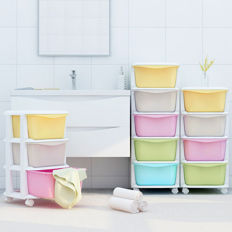 Tủ Nhựa Đựng Quần Áo Xếp Gọn Có Bánh Xe 3/4/5 Tầng