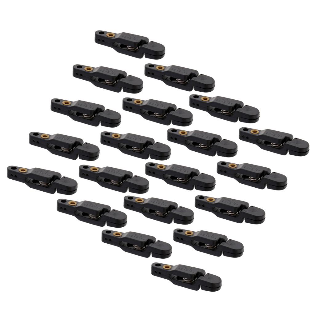 20Pcs Snap Release Clip for Weight, Planer Board, Kite, Heavy Tension Black