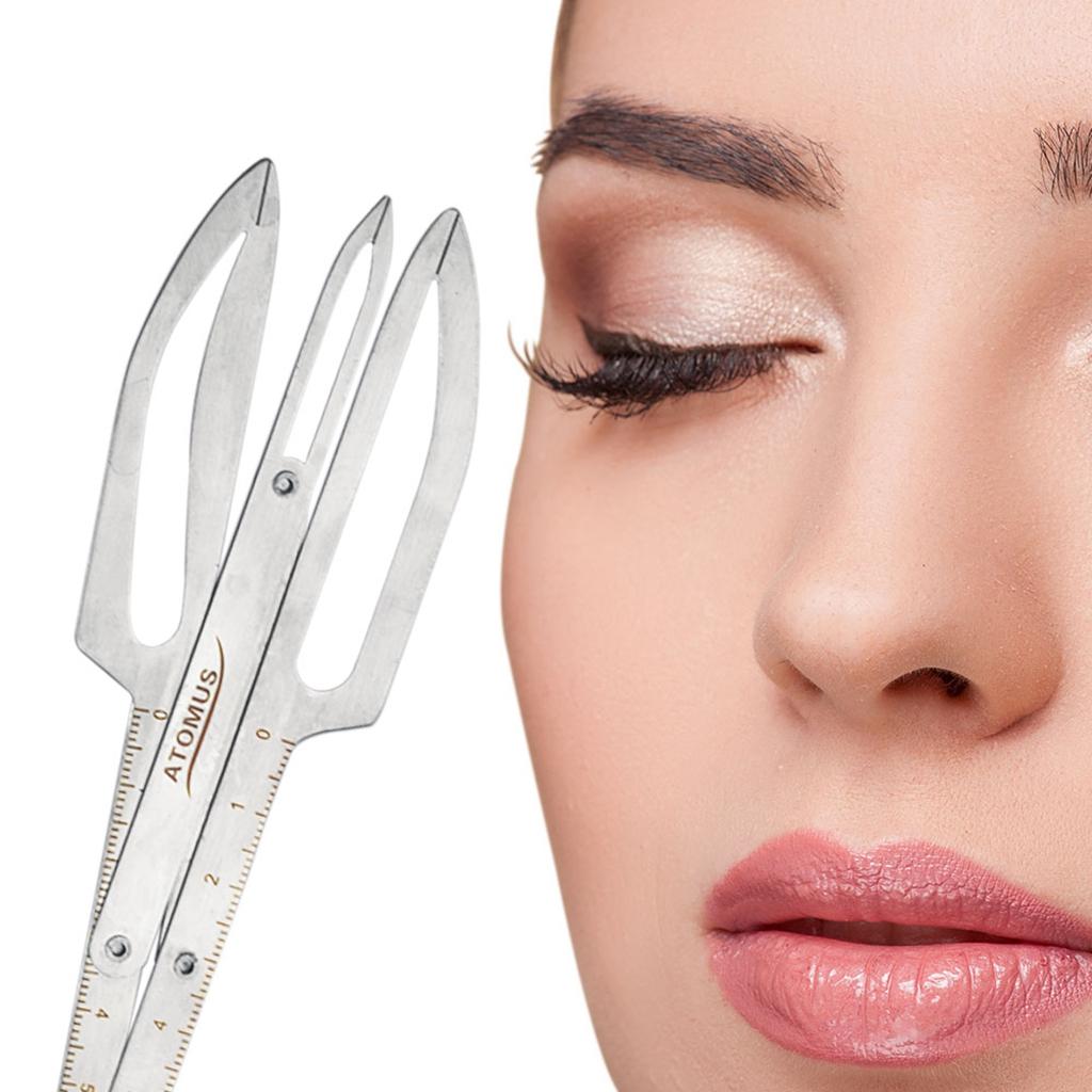 Stainless Caliper Microblading Tool Flexible Removable Ruler Arm Ratio Measure Caliper Ruler