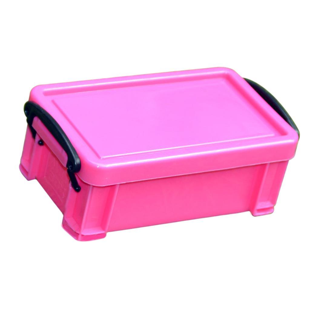 2X Home Furnishing Box 0.5L Latch Box Colorful with Lid Food Sealed Case Pink