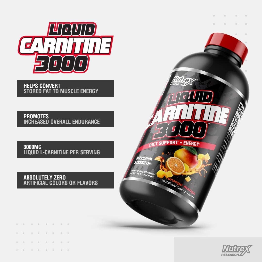 L-carnitine Nutrex 3000 Liquid - Hỗ Trợ Giảm Mỡ Tự Nhiên Dạng Nước