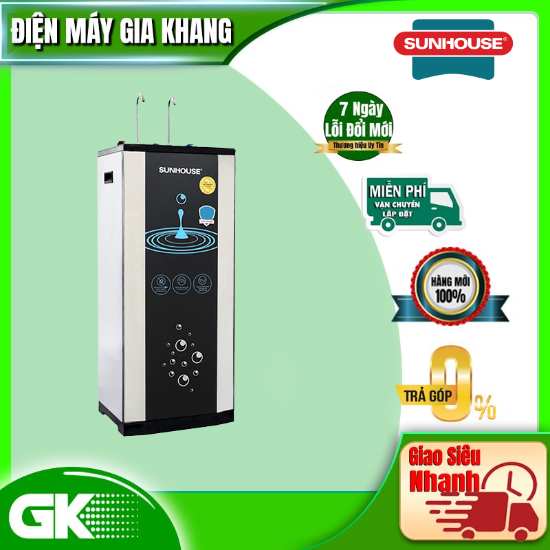 Máy lọc nước RO nóng nguội lạnh Sunhouse SHR76210CK 10 lõi - Hàng chính hãng