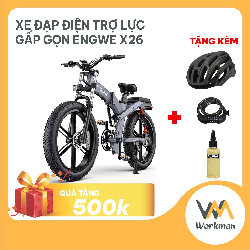 Xe Đạp Điện Trợ Lực ENGWE X26 - Tốc Độ Tối Đa 50km/h - 3 Hệ Thống Giảm Xóc - Chinh Phục Mọi Địa Hình