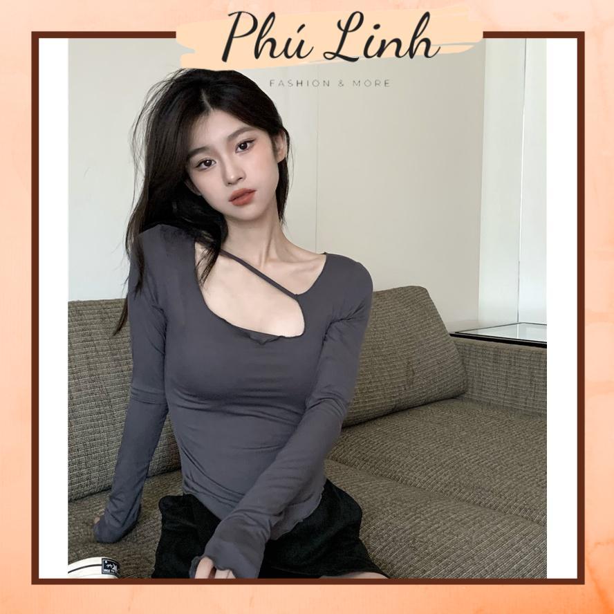 MS6826 Áo kiểu thun nữ dây chéo ngực body sexy