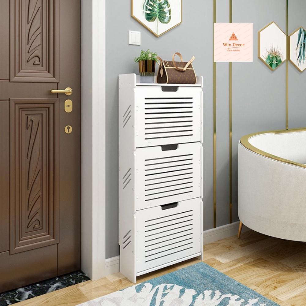 Tủ giày thông minh tháo lắp ghép dễ dàng, chất liệu gỗ nhựa cao cấp chống ẩm mốc,mỗi mọt, cong vênh