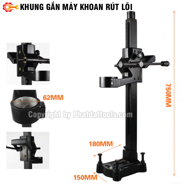 Khung đế gắn máy khoan rút lõi