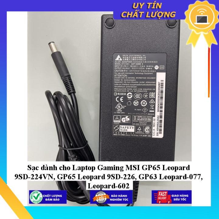 Sạc dùng cho Laptop Gaming MSI GP65 Leopard 9SD-224VN GP65 Leopard 9SD-226 GP63 Leopard-077 Leopard-602 - Hàng Nhập Khẩu New Seal