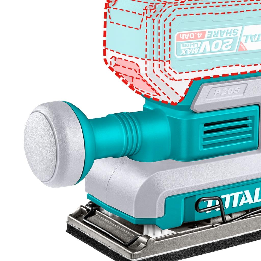 MÁY CHÀ NHÁM HÌNH CHỮ NHẬT KHÔNG CHỔI THAN DÙNG PIN 20V (KHÔNG KÈM PIN &amp; SẠC) TOTAL TFSLI2031 - HÀNG CHÍNH HÃNG