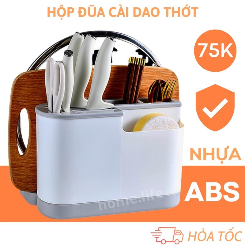 Hộp Đựng Dao Thớt, Kệ Để Dao Thớt Kèm Ống Đựng Đũa Để Đồ Nhà Bếp Thông Minh Siêu Tiện Lợi