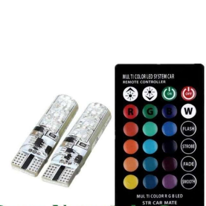 Bộ đèn led RGB demi điều khiển màu + chế độ nháy, sáng chuẩn 12v 206669
