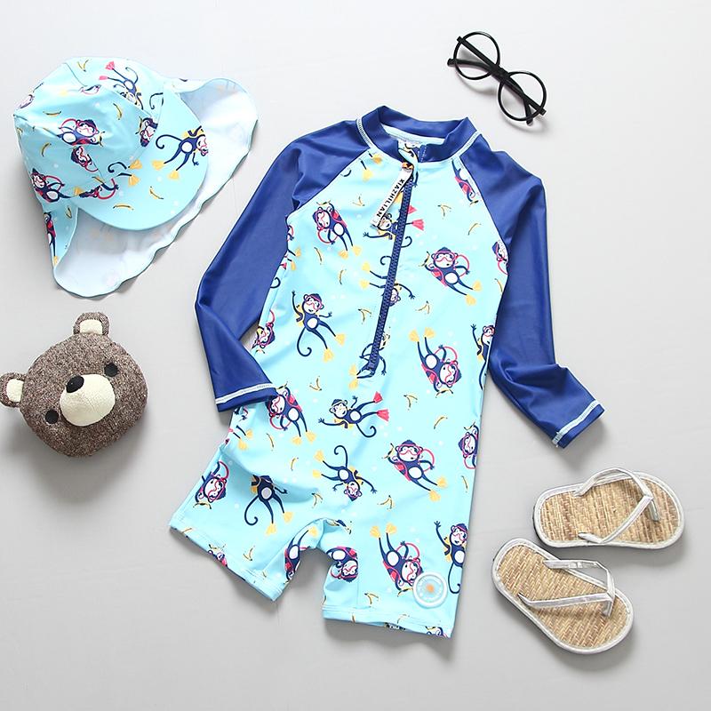 Áo phao tập bơi cho Trẻ Em 1 Đồ Bơi Trẻ Em cho Bé Trai Tắm trẻ em Phù Hợp với Tay Dài CHỐNG TIA UV Cho Bé đồ bơi Bé Trai