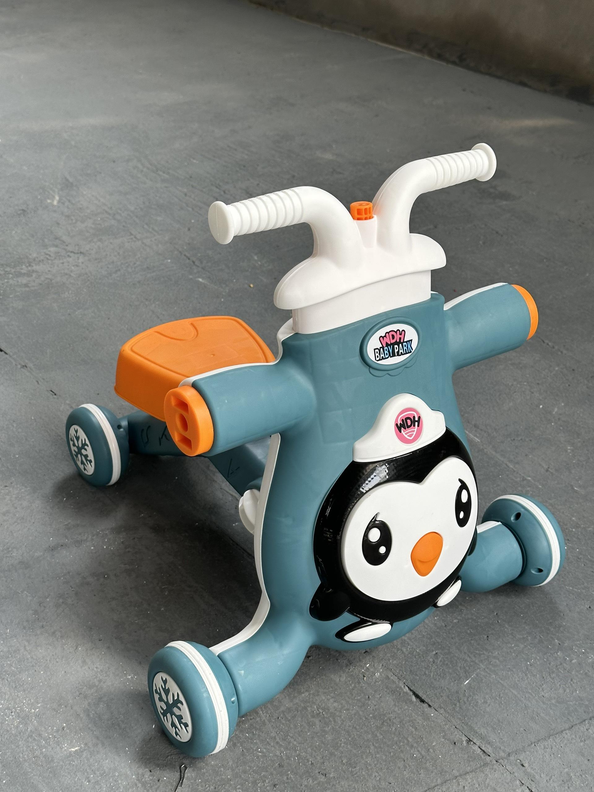 Xe chòi tập đi chim cánh cụt 3 trong 1 cho bé, có nhạc đèn Mã 007