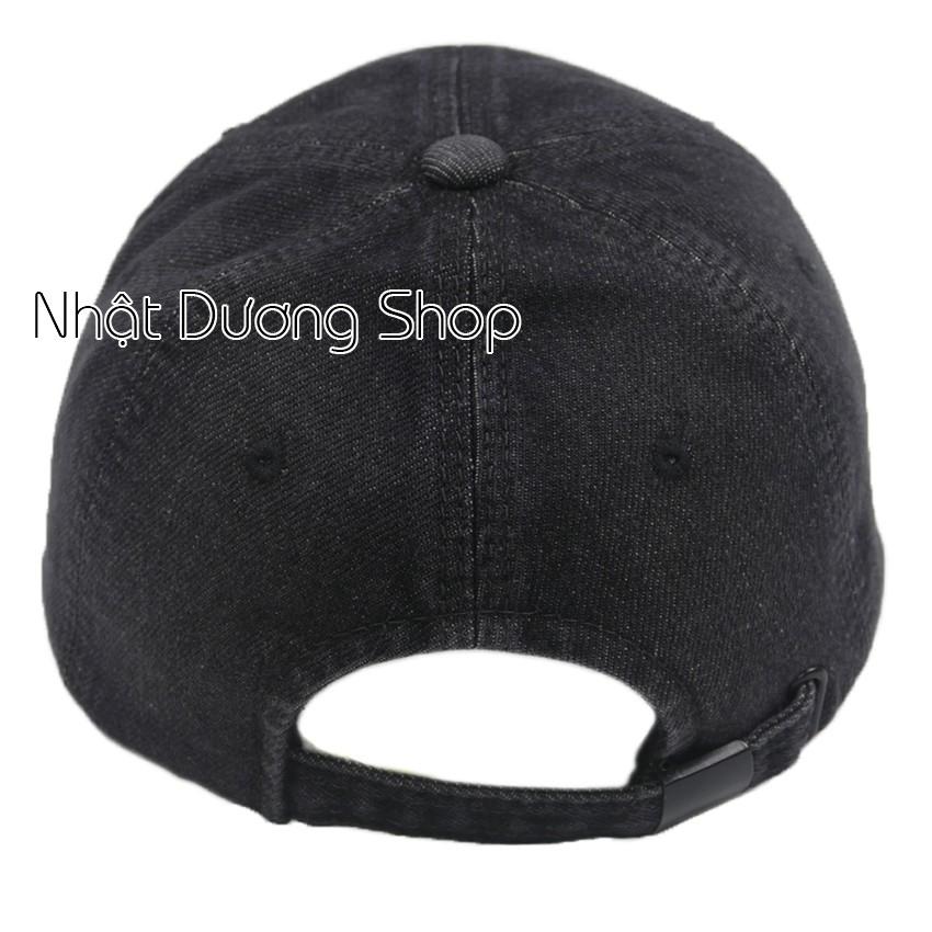 Nón kết jeans thời trang không thêu - Đen, Jeans nhạt 2 xướt, phong cách, cá tính, phù hợp cho mọi người