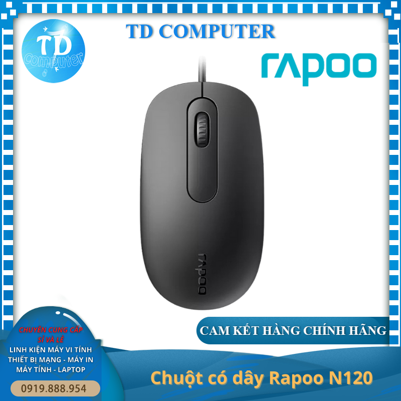 Chuột có dây Rapoo N120 - Hàng chính hãng Nam Thành phân phối