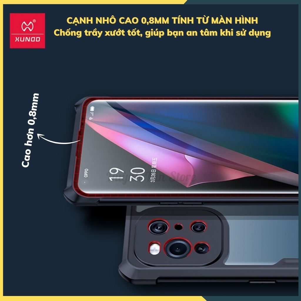 Ốp lưng chống sốc XUNDD cho oppo find x3, find x3 pro bảo vệ camera - hàng nhập khẩu