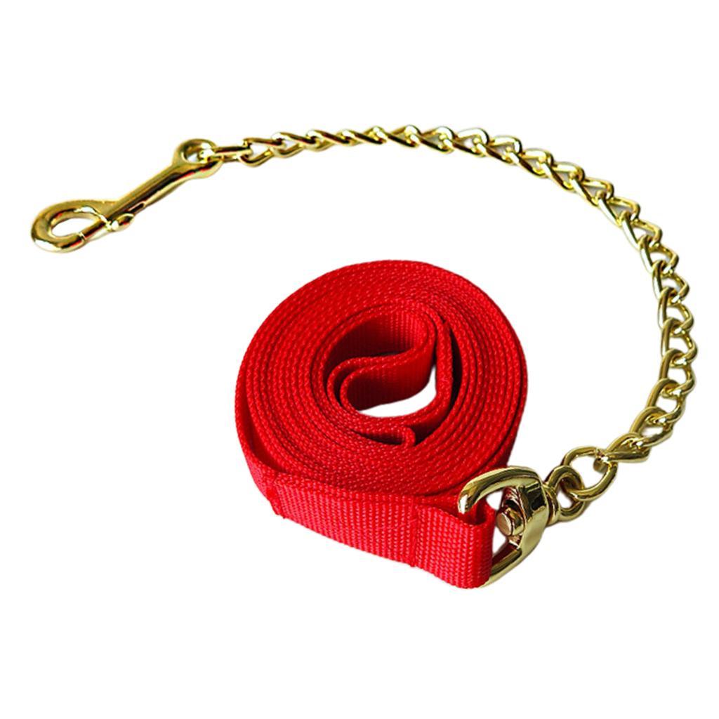 Copper Equestrian Horse Rope Webbing Rein Halter Grip Chain