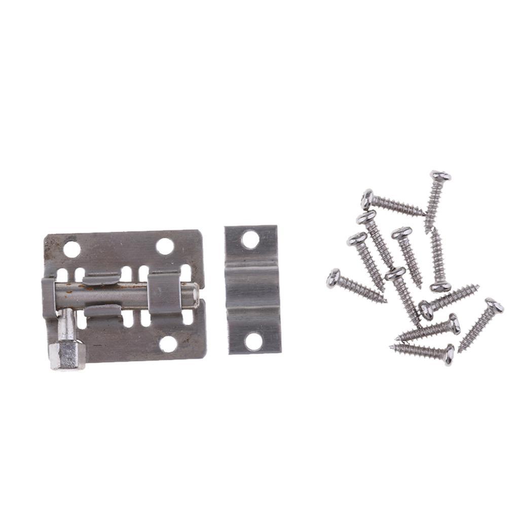 Durable Stainless Steel Door Latch Security Lock Bolt With Screws Hardware Kits
