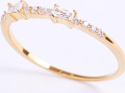 Nhẫn bạc nữ đính đá chữ nhật TPHCM Gix Jewel N26