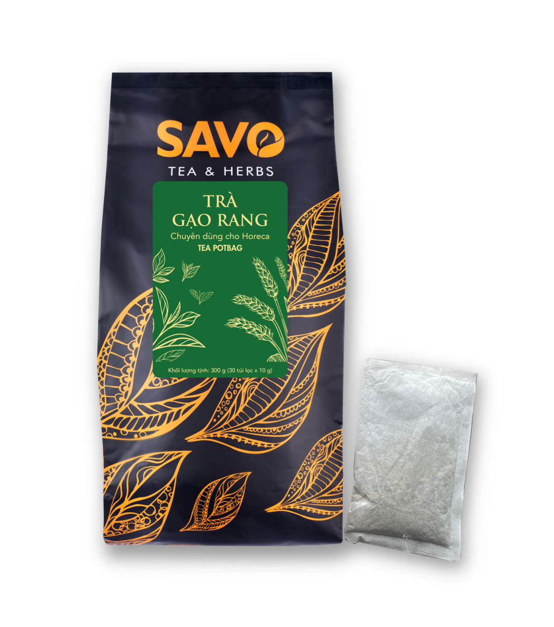SAVO Trà Gạo Rang -Túi 30 gói x 10gr