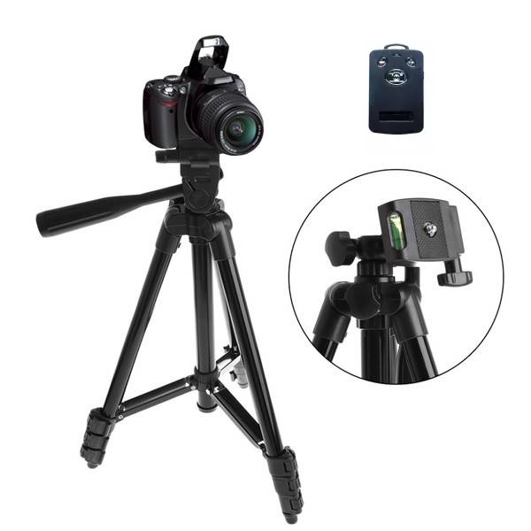 Giá Đỡ Chụp Hình [ Kèm Remote] Tripod 3120 , Kẹp Điện Thoại Và Túi Đeo