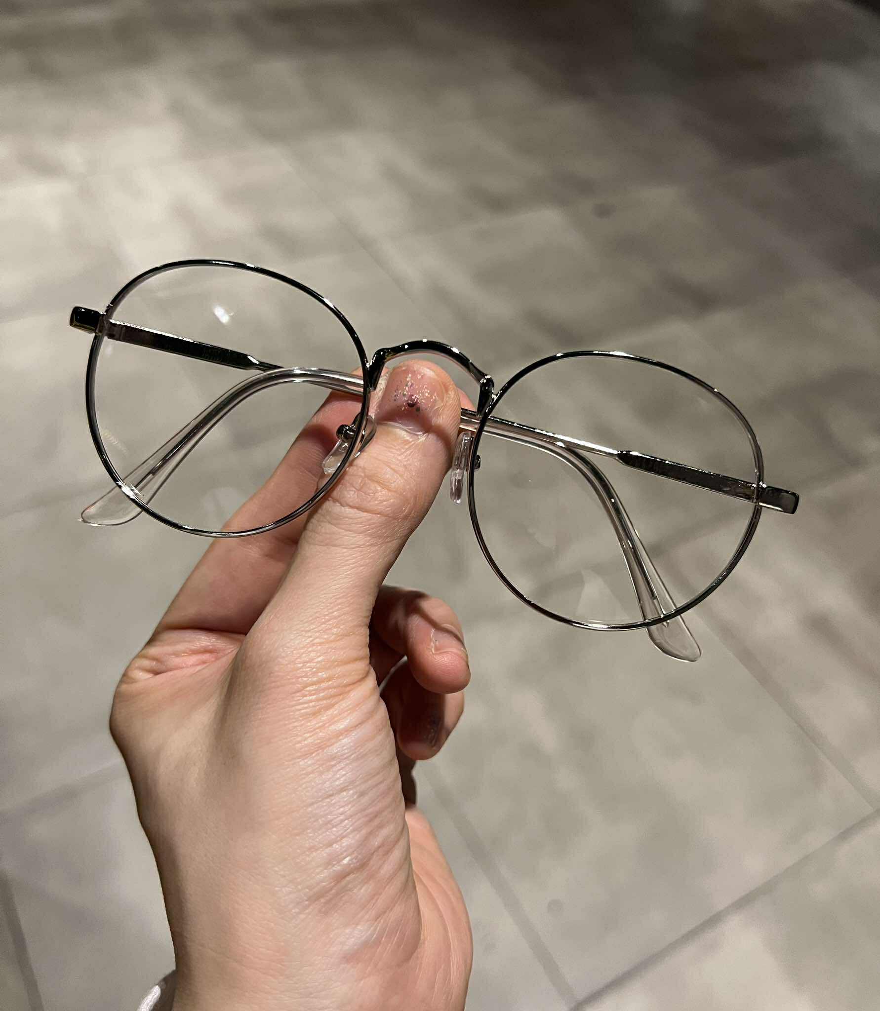 Kính vintage mắt tròn nhỏ gọng kim loại cho nam nữ
