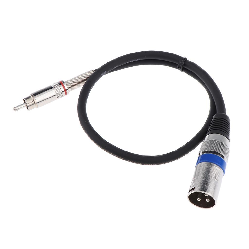 Phono RCA to XLR Male Cord HiFi Stereo Audio Connector Cable
