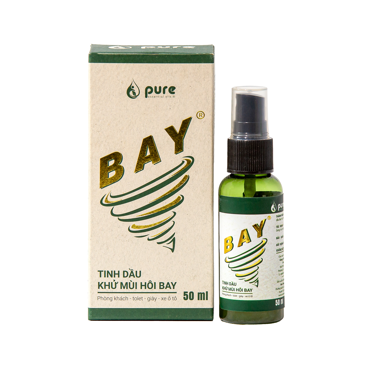 Tinh Dầu Khử Mùi Hôi BAY 50ML - KHỬ MÙI HIỆU QUẢ TỚI 99% -  Thơm mát, Dễ chịu chai - Tinh dầu thiên nhiên - An toàn cho sức khỏe gia đình