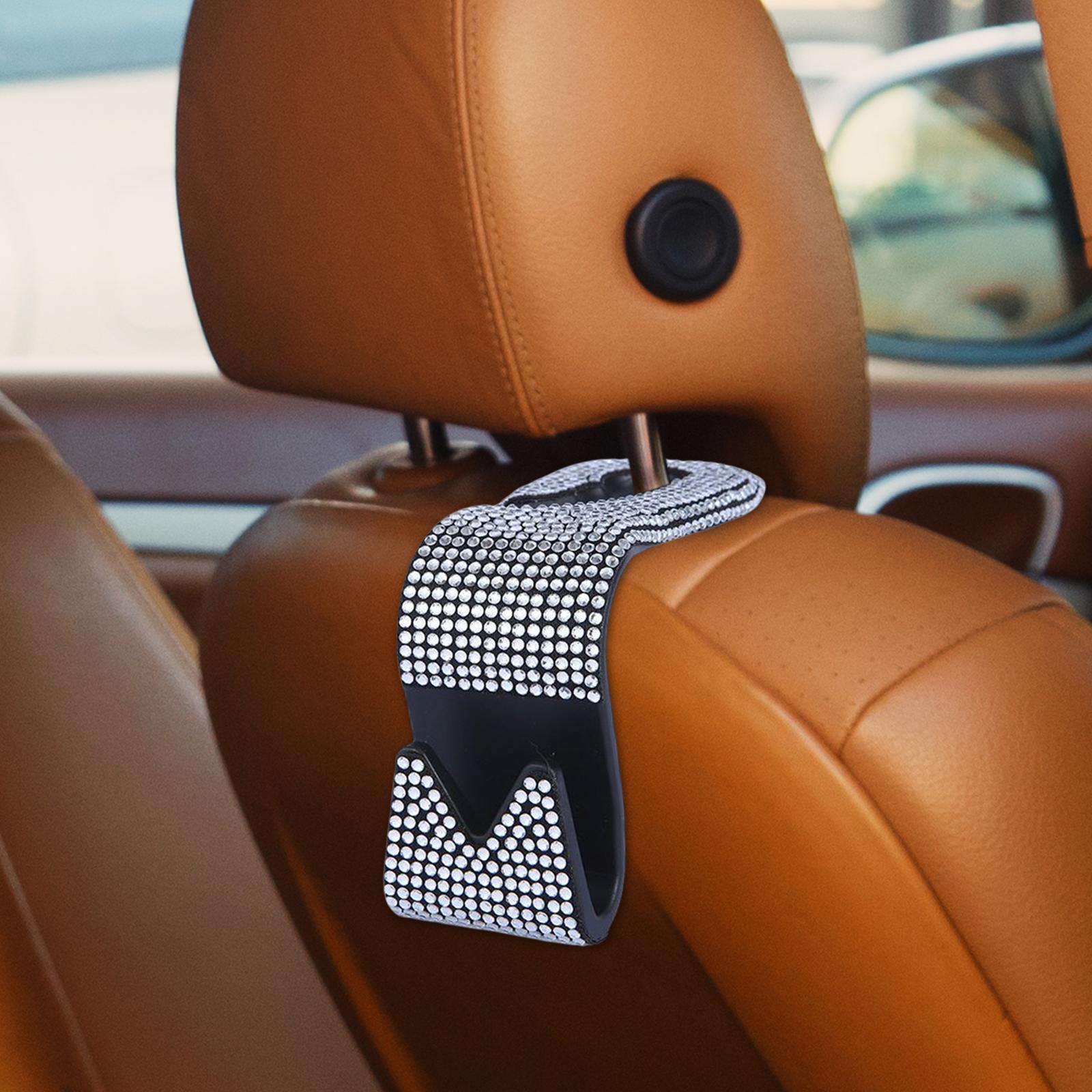 Universal Car Headrest Hook Portable for Umbrellas Hanging Bag Handbag White