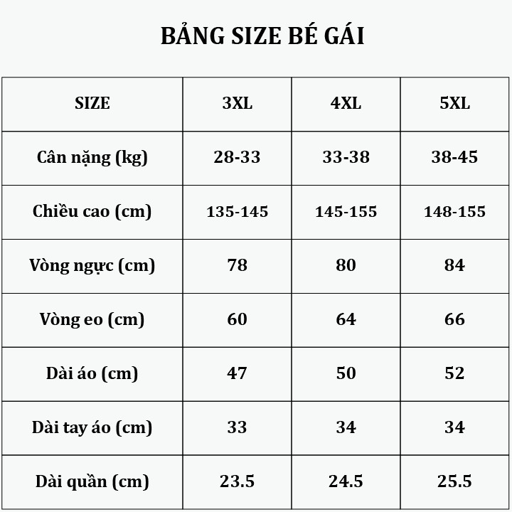 Đồ bơi cho bé gái quần short dài tay size từ 28kg đến 45kg