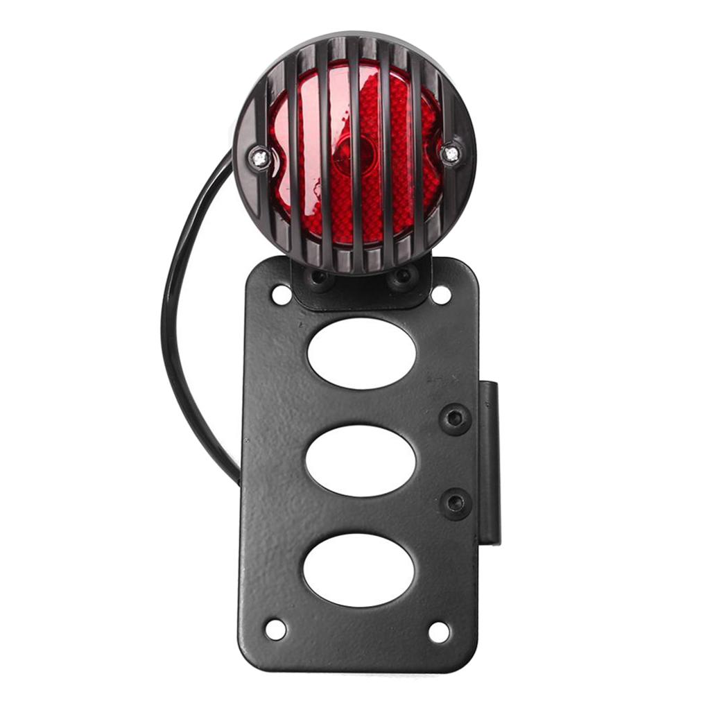 Motorcycle LED Brake Tail Light License Plate Lamp W/ Bracket For Chopper