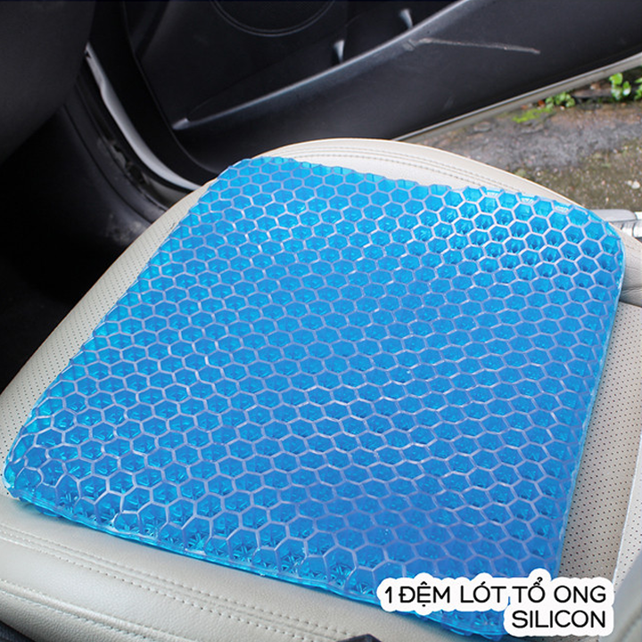 Đệm ngồi 3d thoáng khí lót mông chống đau mỏi silicon cao cấp 2 lớp lót ghế ngồi văn phòng
