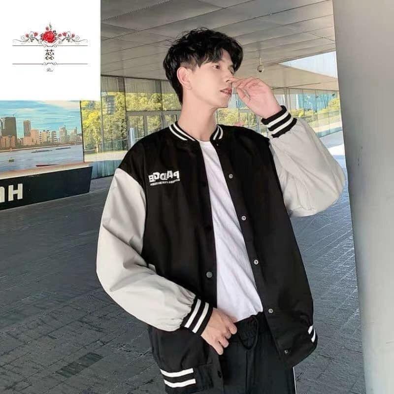 Áo bomber jacket dù 2 lớp khoác nữ nam unisex gió cúc bấm form rộng local brand ulzzang phong cách hàn quốc đep BADGE