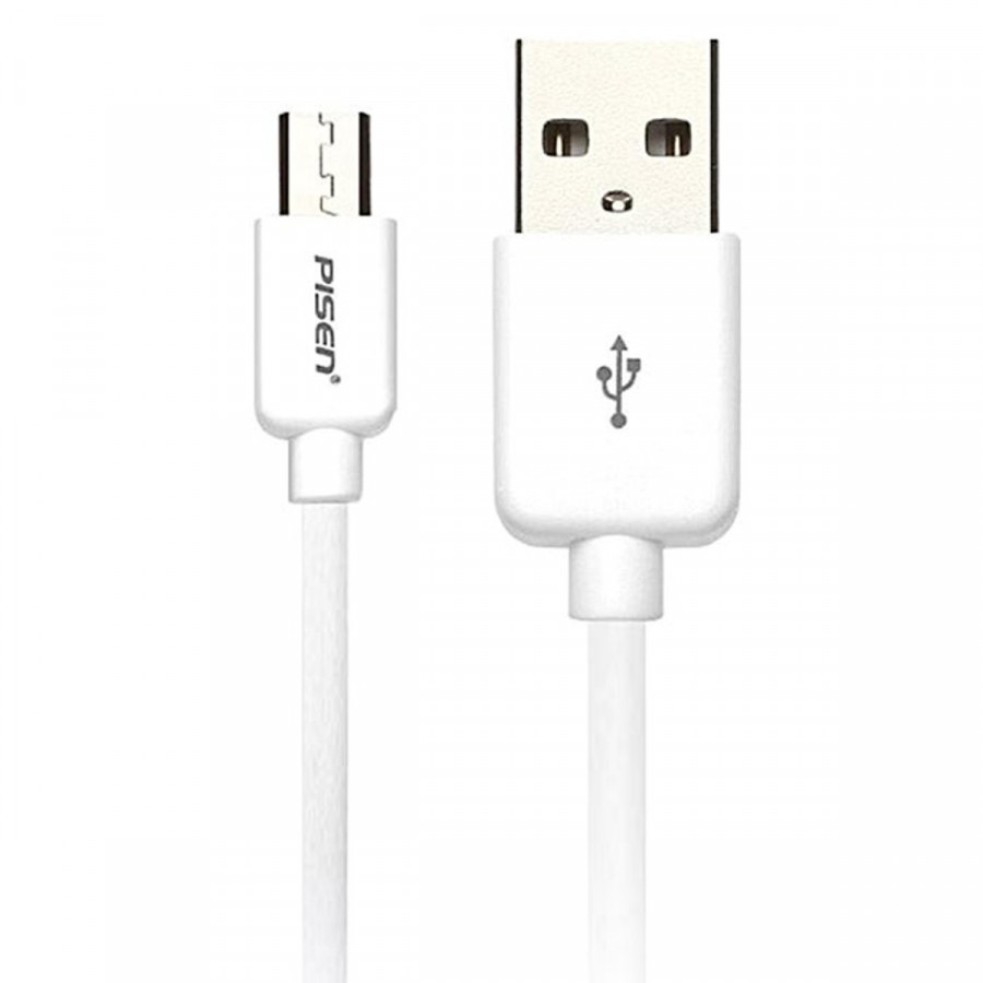 Dây cáp sạc Micro USB Pisen 2A dài 1m (Dây sạc dành cho điện thoại Android) - Hàng Chính Hãng