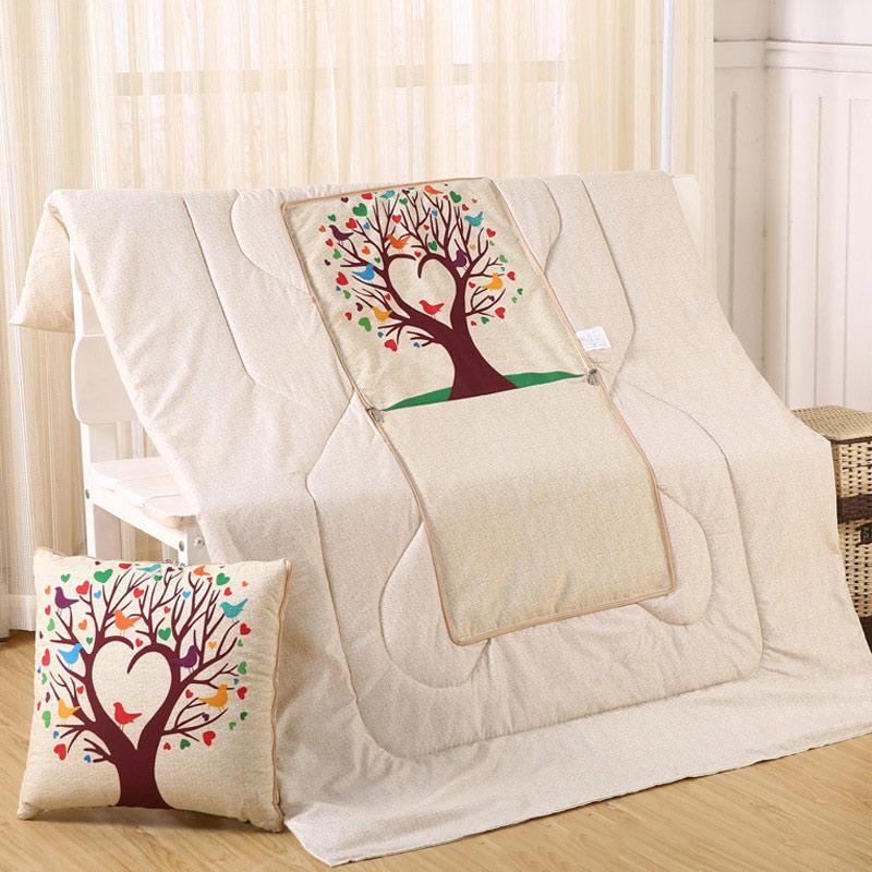 Đa Năng Chăn Có Thể Gập Gối Đệm Bông PP Cho Ghế Sofa Giường Xe Du Lịch 2 Trong 1 Hình Hoạt Hình Gối Đệm Vỏ Chăn Chăn