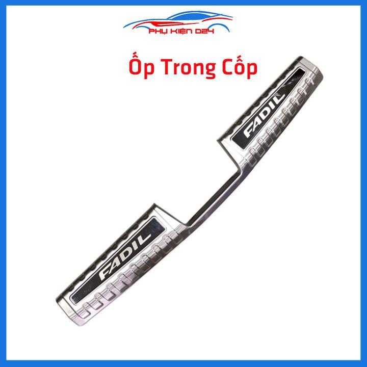Ốp chống trầy cốp Fadil 2019-2020-2021 Inox mạ crom sáng bóng