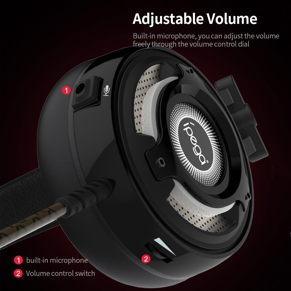 Tai nghe chơi game âm thanh vòm gắn trên đầu iPega PG-R008 có micrô tích hợp thay thế cho PC Switch PS4 Xbox One