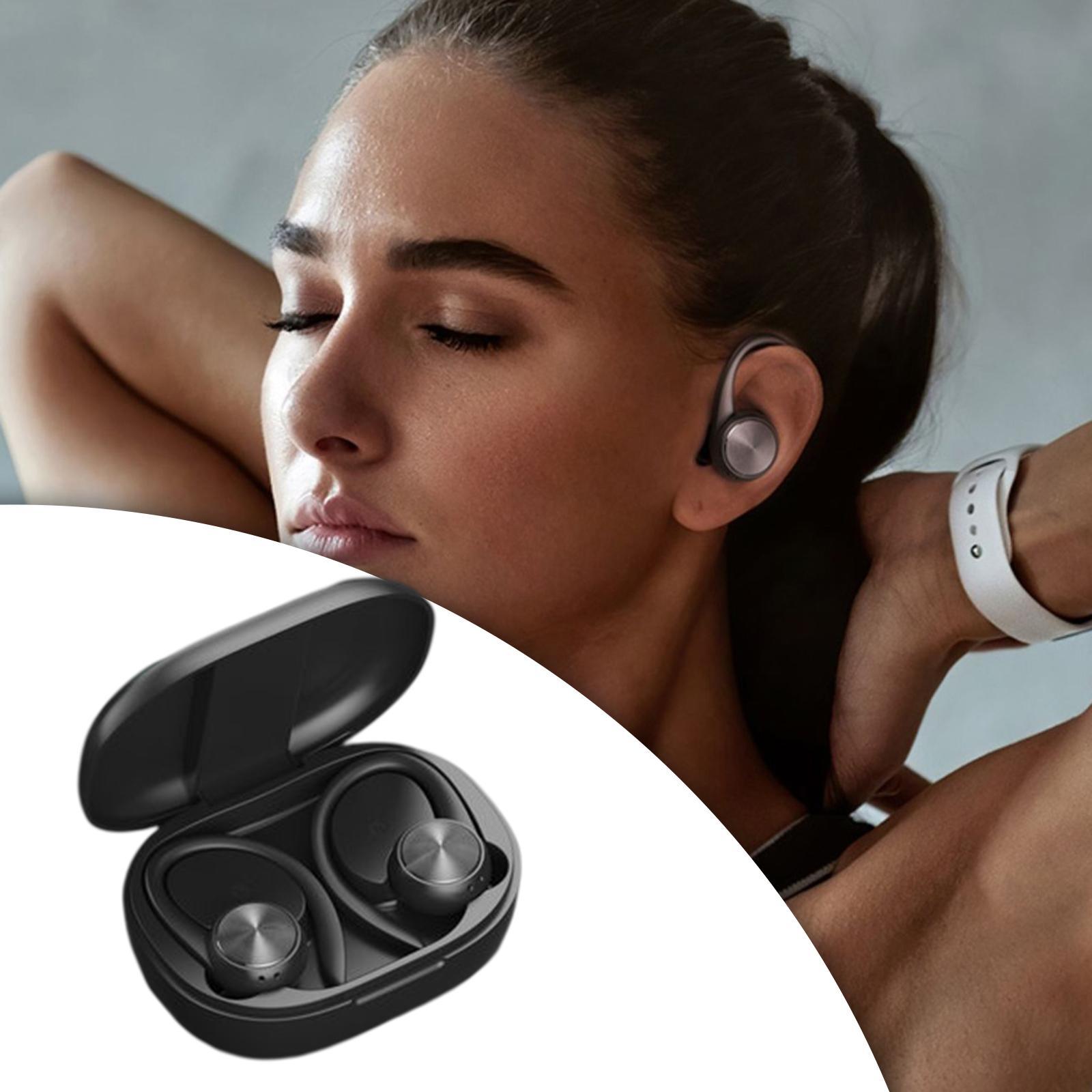 Ear-Hook Bluetooth 5.0 Earpiece for Driving LED Battery Display Black