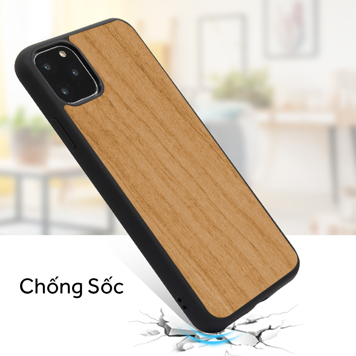 Ốp Lưng GỖ Tự Nhiên Cho Điện Thoại Apple Iphone 11 Pro Max - Ốp Lưng Gỗ Cao Cấp, Nhẹ, Bền, Đẹp - 05079 - Hàng Chính Hãng