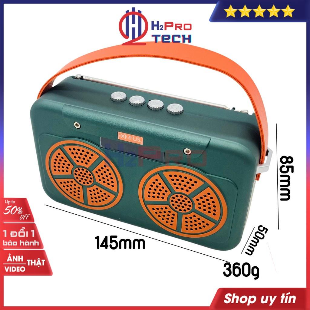 Loa bluetooth mini, loa nghe nhạc giá rẻ XM-U5 5W pin sạc mặt trời, nghe nhạc hay, đài radio FM,USB,thẻ nhớ-H2pro tech