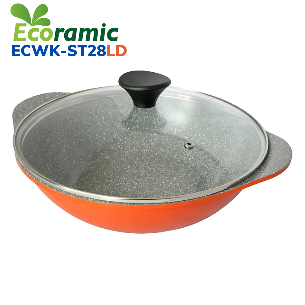 Chảo Đá 2 Tay Cầm Ecoramic ECWK-ST28LD (28cm)