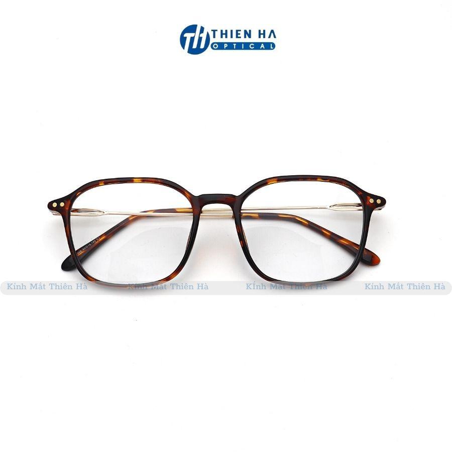 Gọng kính cận vuông nam nữ THIÊN HÀ OPTICAL form vuông càng kim loại mảnh chắc chắn nhẹ màu sắc trẻ trung TH1968