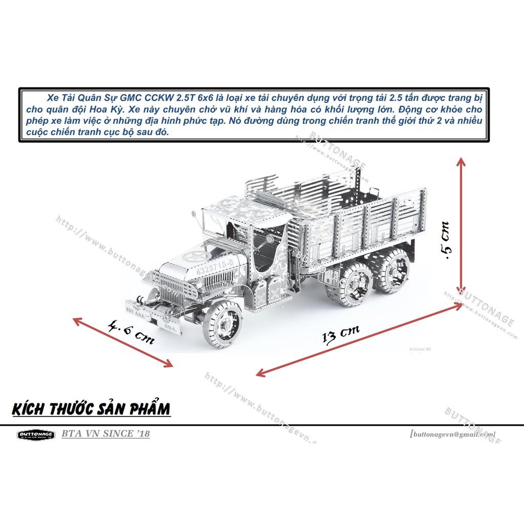Mô Hình Lắp Ráp 3d Xe Tải Quân Sự GMC CCKW-353  - Hoa Kỳ