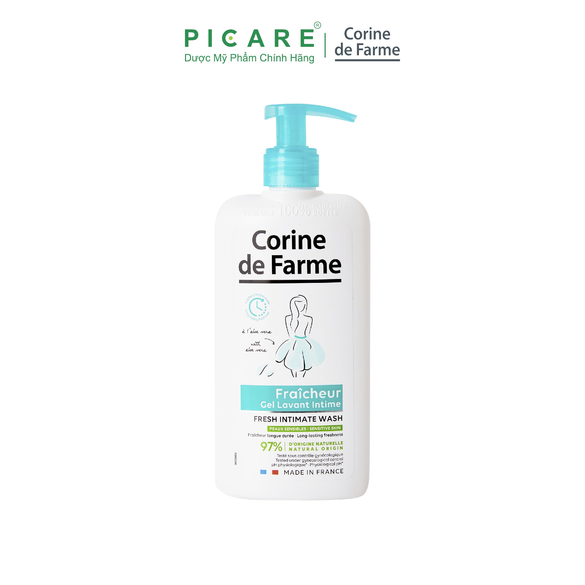 Dung Dịch Vệ Sinh Phụ Nữ Corine de Farme Fresh Intimate Wash 250ml