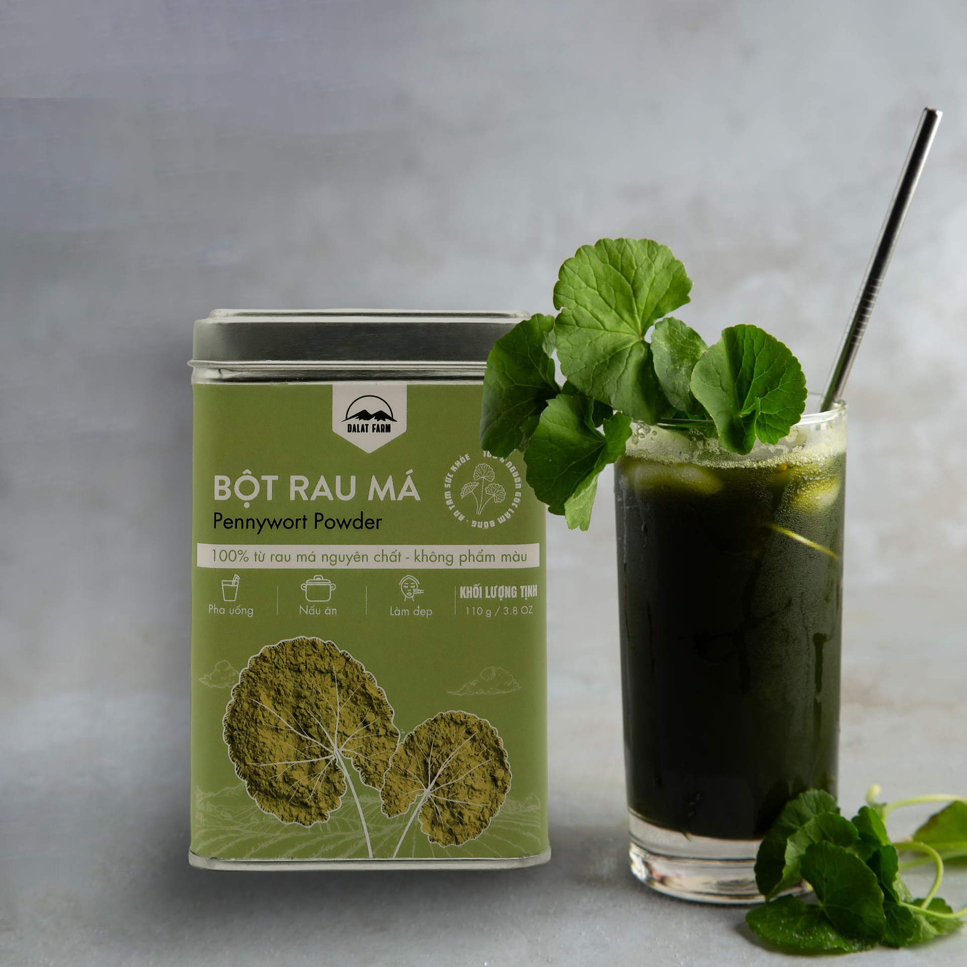 Bột Rau Má Dalat Farm - Hộp 110 g