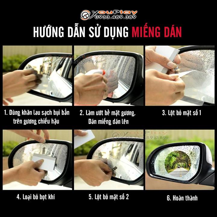 Bộ miếng dán chống bám nước gương và kính ô tô