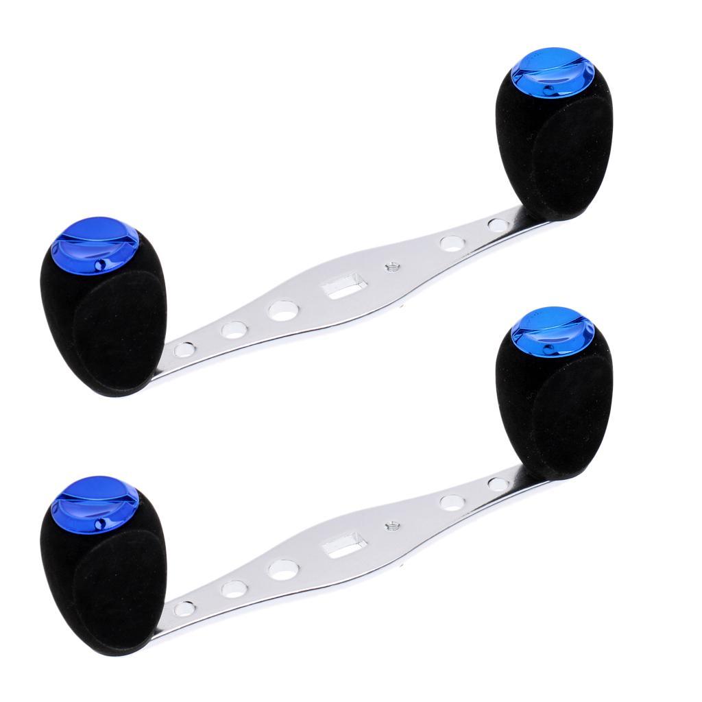 2pcs Aluminum Alloy Fishing Reel Handle For Baitcasting Reels Outdoor Blue